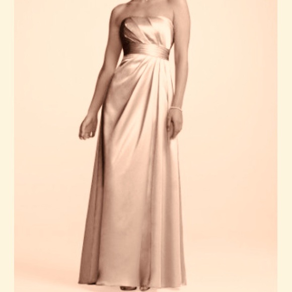 David’s Bridal Bridesmaid textured satin dress - Picture 1 of 4